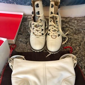 Coach heeled boots and matching purse